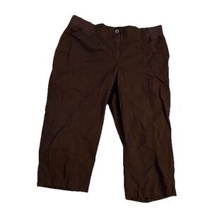 Chicos Women’s Cargo Pants 2.5 Brown Capri